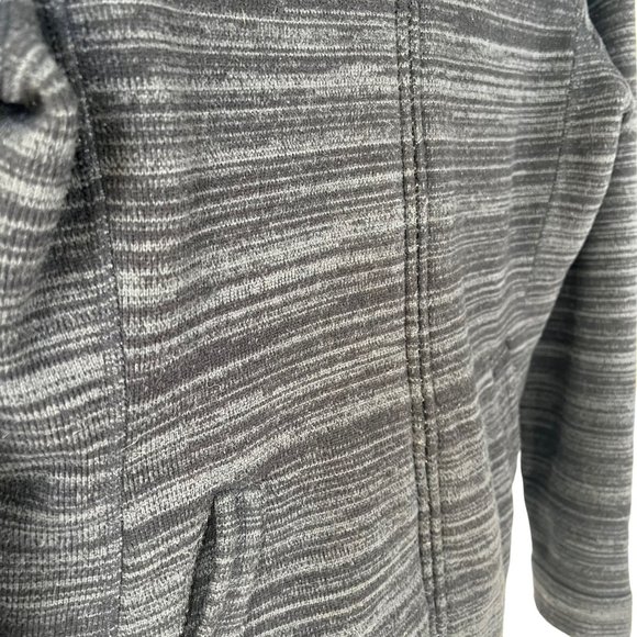 The North Face Black Grey Marled Zip Up Hooded Jacket Medium - Picture 2 of 8